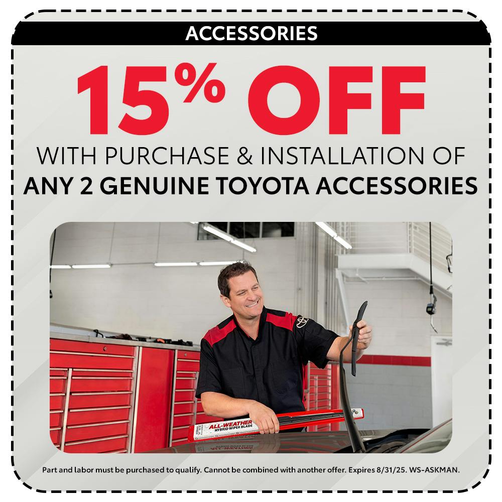 15% off accessories | Team Toyota of Glen Mills