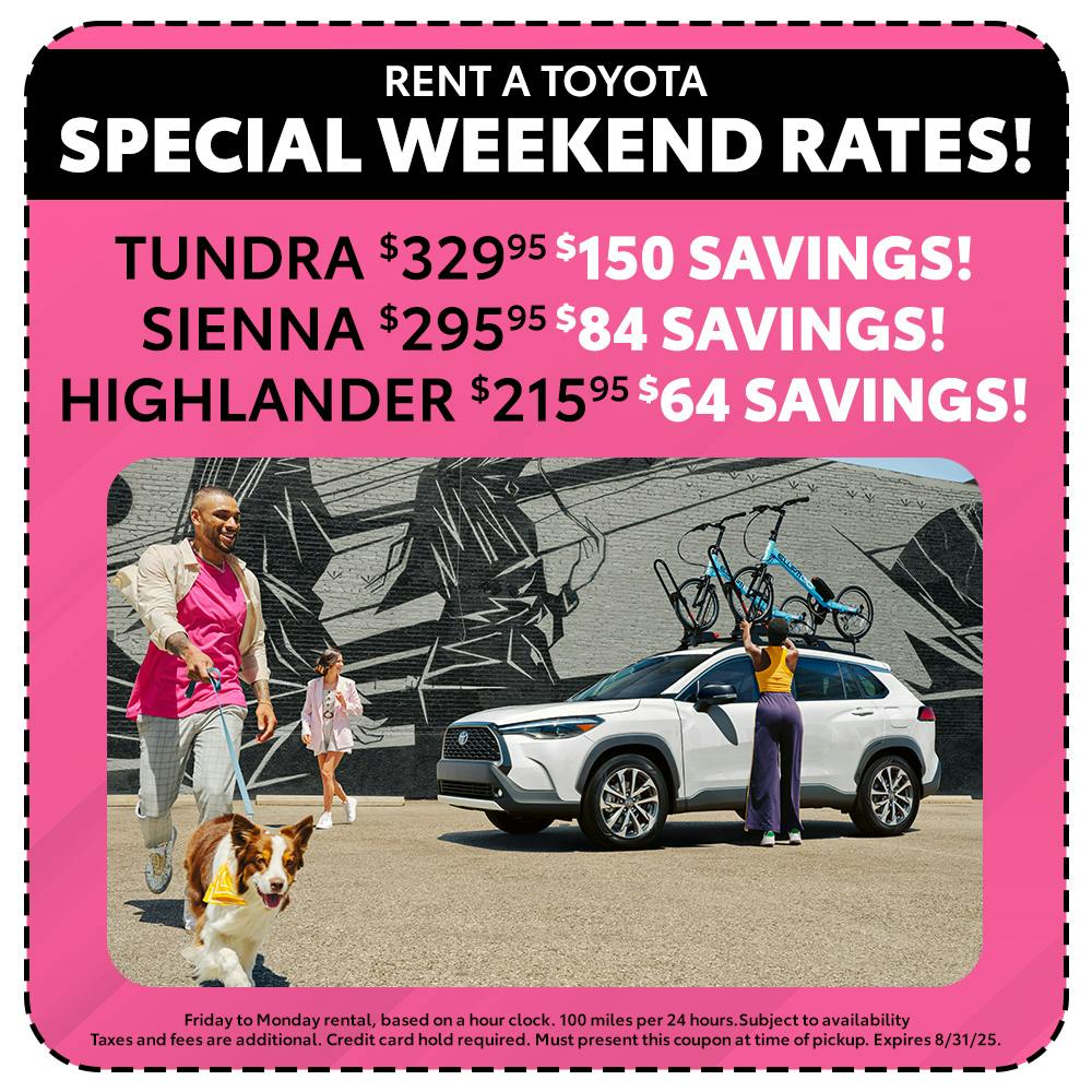 Weekend Rental Special | Team Toyota of Glen Mills