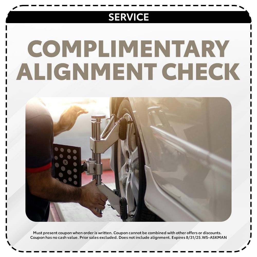 Complimentary Alignment Check | Team Toyota of Glen Mills