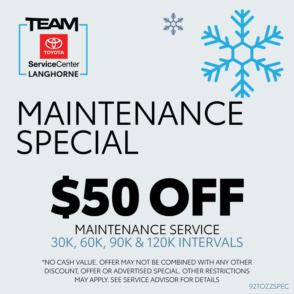 Maintenance Special | Team Toyota of Langhorne