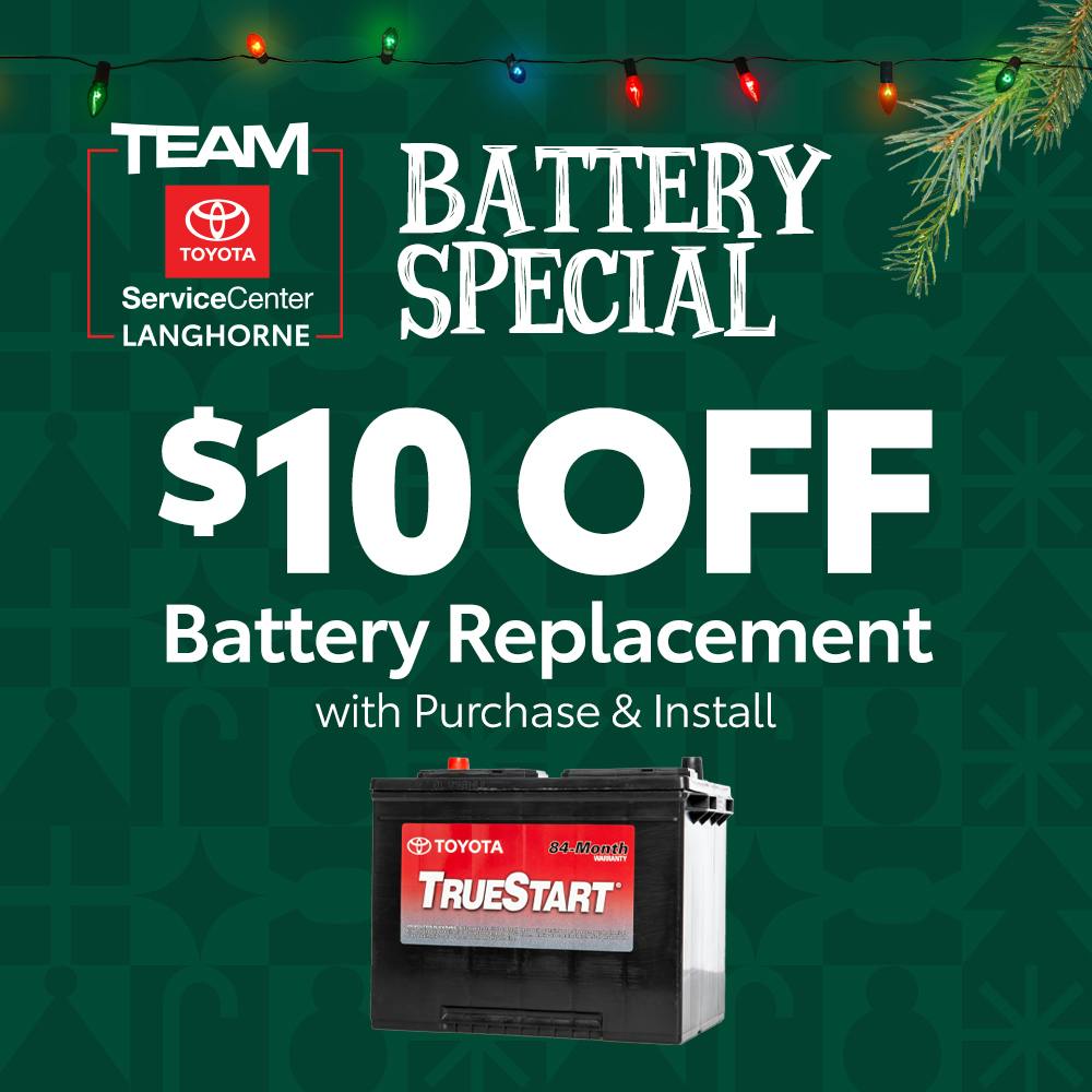 $10 Off Battery | Team Toyota of Langhorne