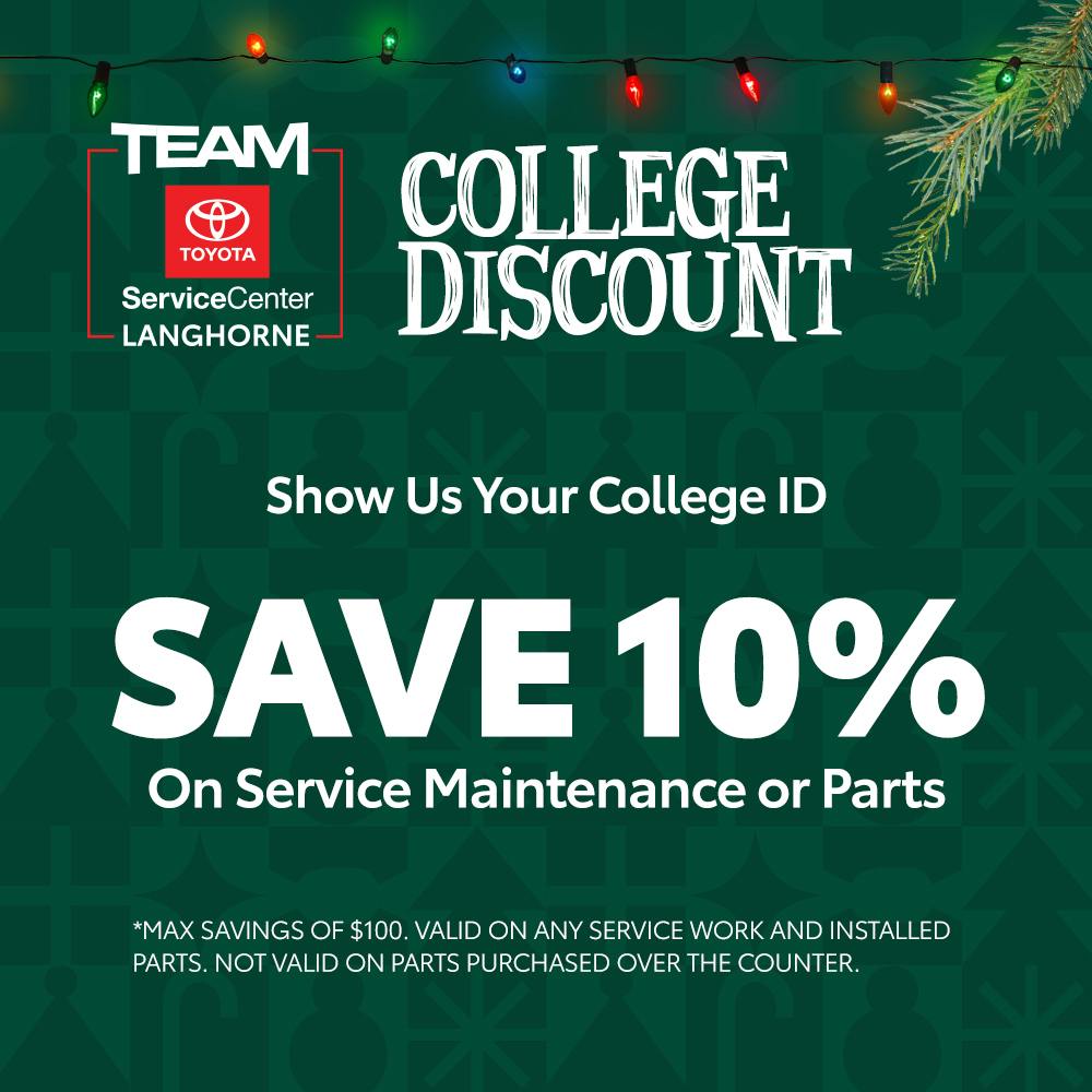 COLLEGE STUDENT SPECIAL | Team Toyota of Langhorne