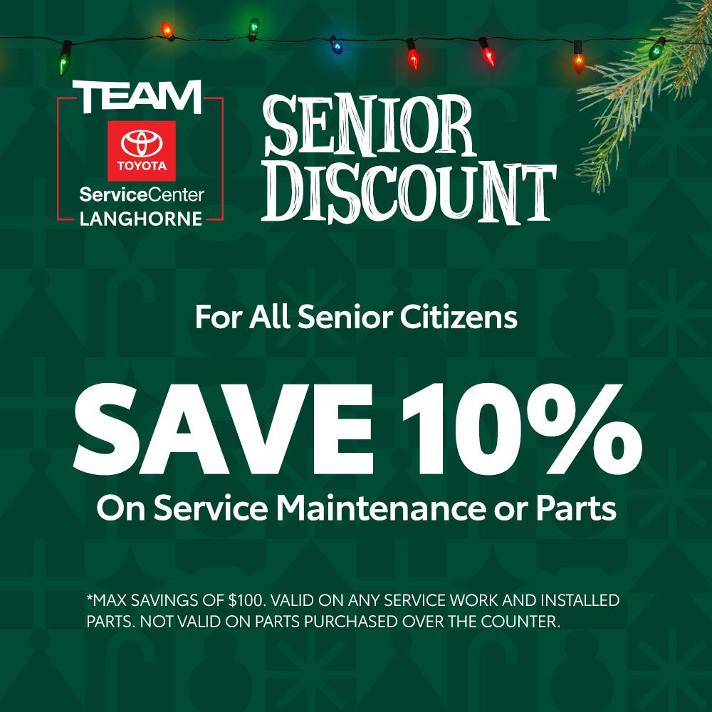 SENIOR CITIZEN DISCOUNT | Team Toyota of Langhorne