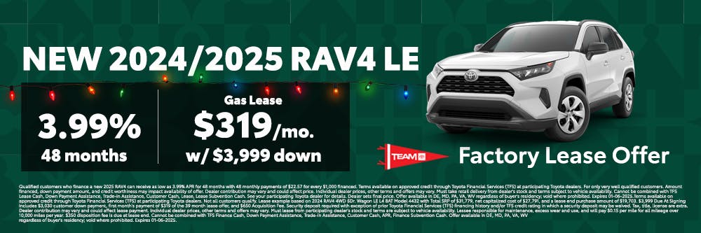 Rav4 LE Factory Special Banner | Team Toyota of Langhorne