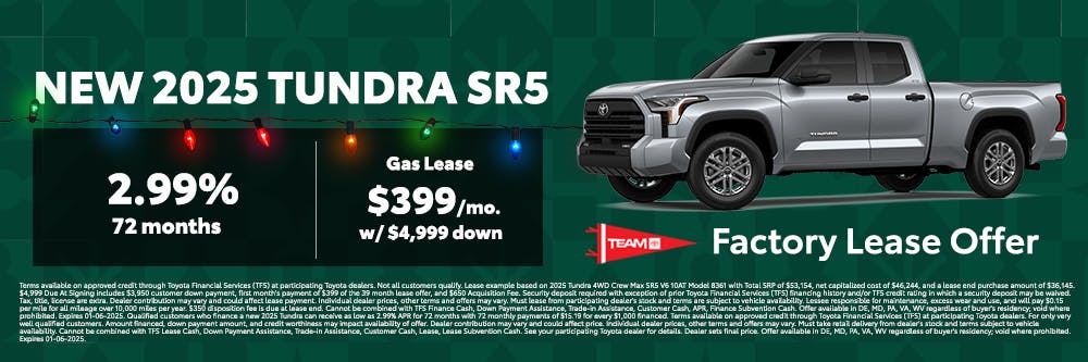 Tundra SR5 Factory Special Banners | Team Toyota of Langhorne