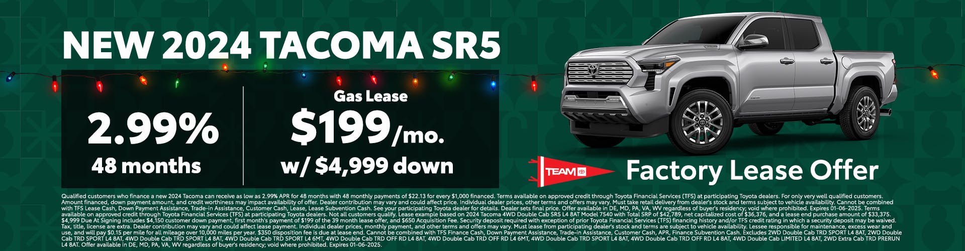 Tacoma SR5 Factory Special Banner