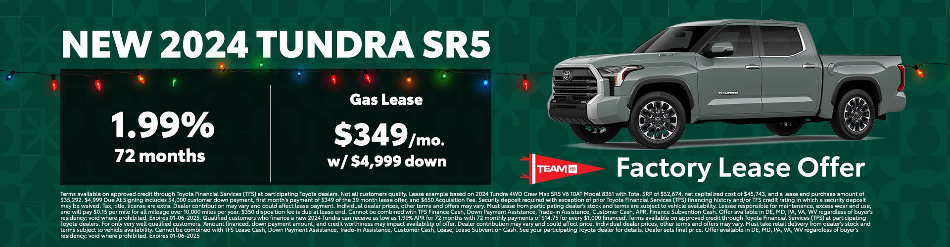 Tundra Factory Lease Offer Banner