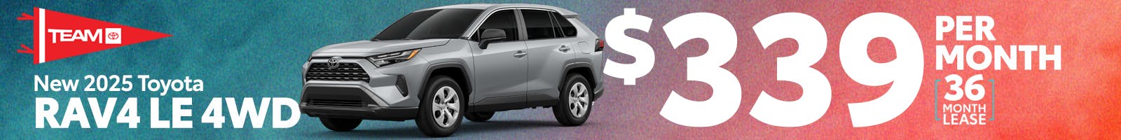 New 2025 Rav4 LE