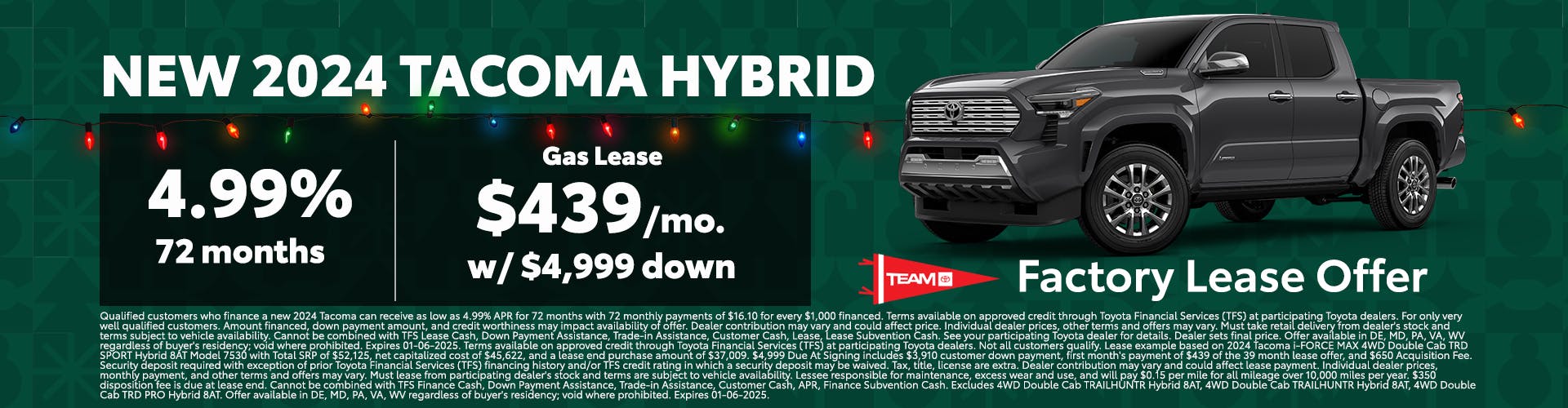 Tacoma Hybrid Factory Offer