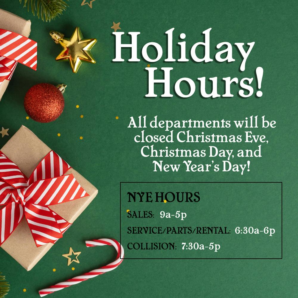 Holiday Hours