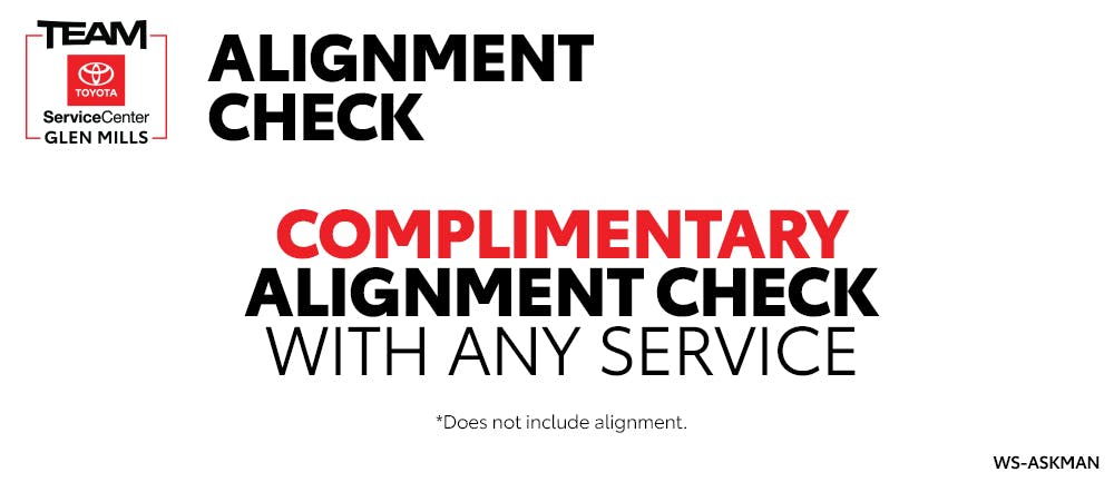 Complimentary Alignment Check | Team Toyota of Glen Mills