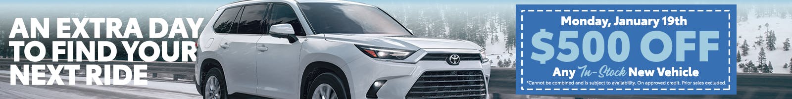 $500 Off Any In-Stock New Vehicle