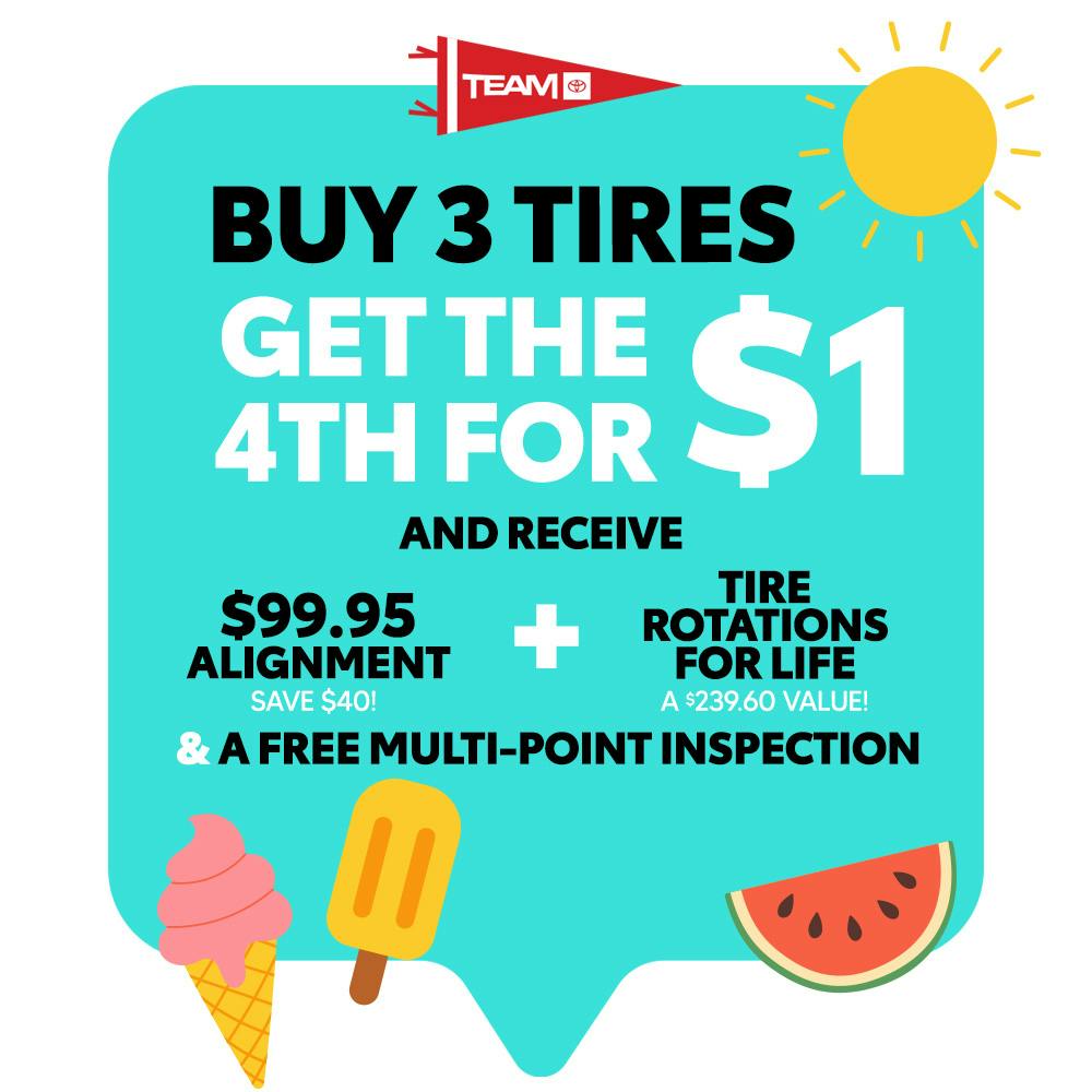 Buy 3 Tires, Get The 4th For $1 | Team Toyota of Langhorne