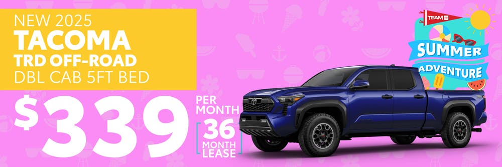 Summer Adventure – New 2025 Tacoma Lease | Team Toyota of Langhorne
