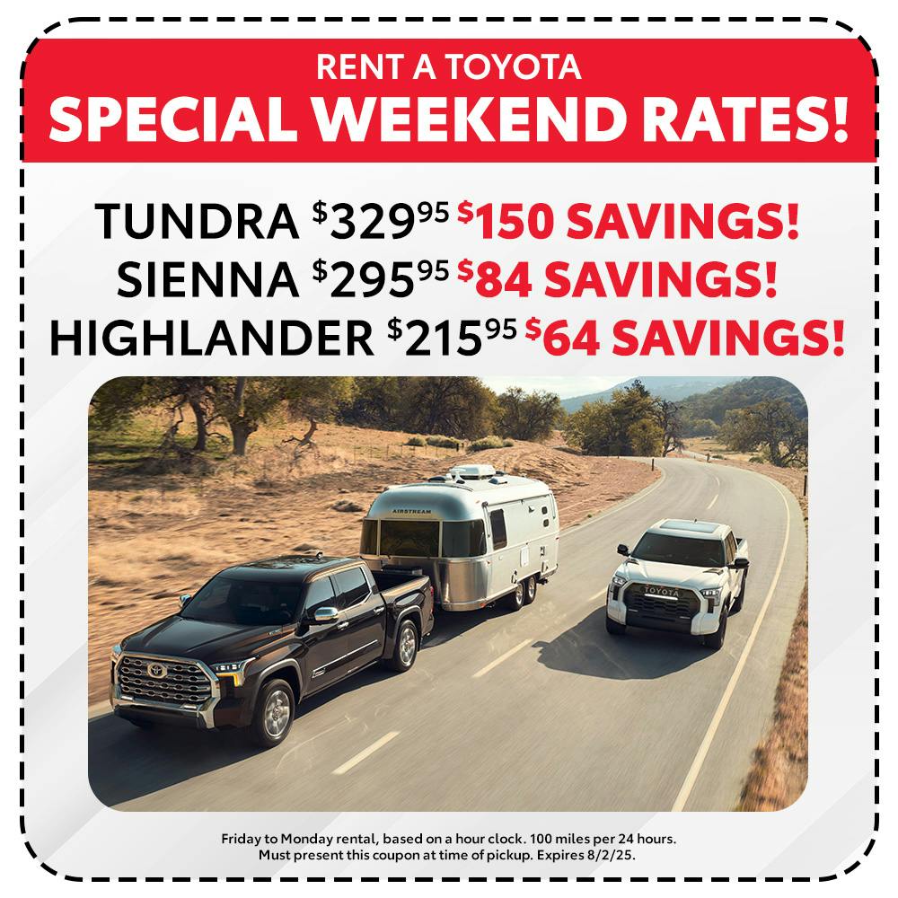 Weekend Rental Special | Team Toyota of Glen Mills