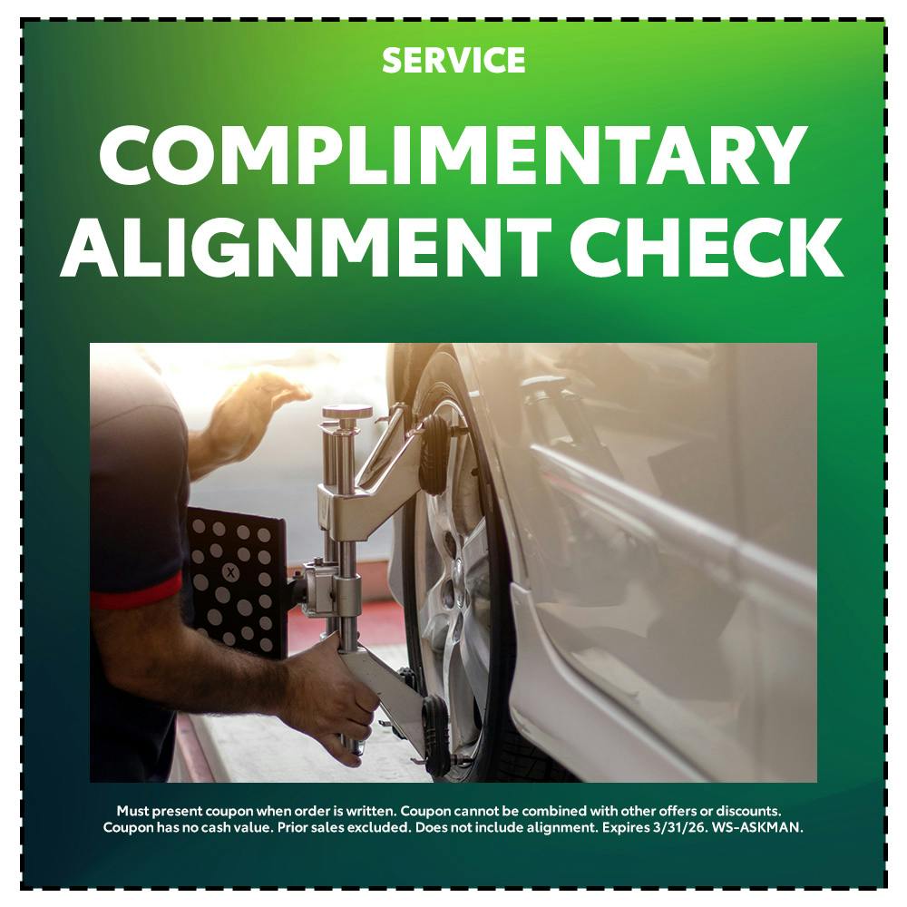 Complimentary Alignment Check | Team Toyota of Glen Mills