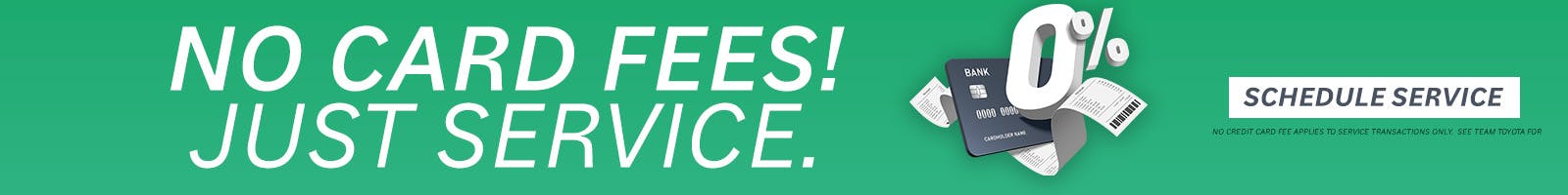 No Credit Card Fees | Team Toyota of Glen Mills