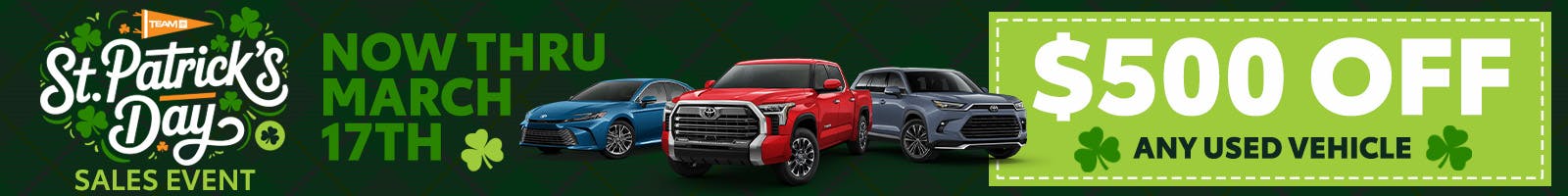 St. Patricks Day Offers | Team Toyota of Langhorne