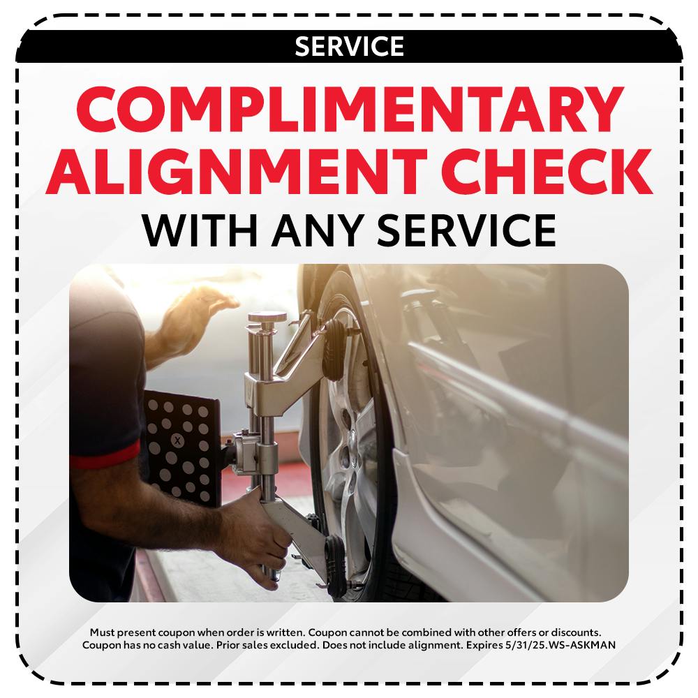 Complimentary Alignment Check | Team Toyota of Glen Mills