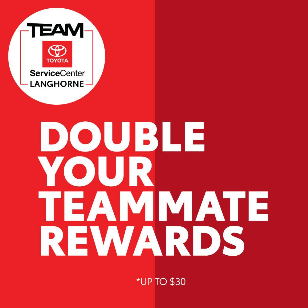 DOUBLE YOUR REWARDS POINTS | Team Toyota of Langhorne