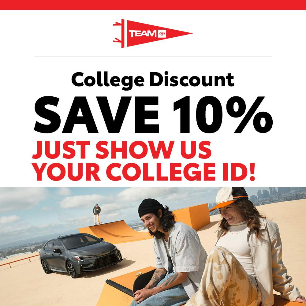 College Student Special | Team Toyota of Langhorne