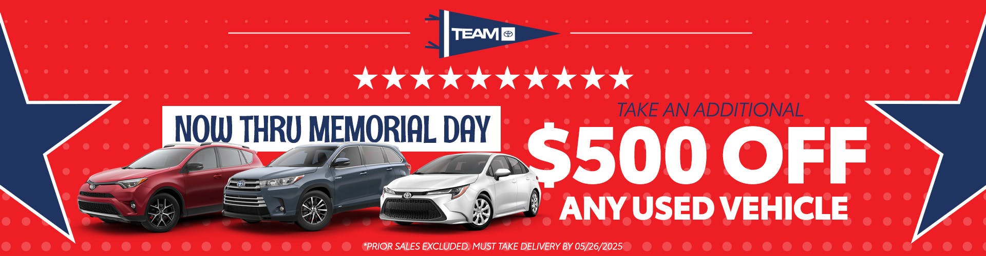 Memorial Day Used Car Savings