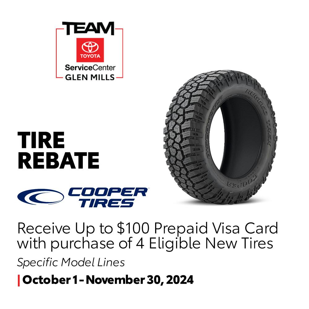 Cooper Tire Rebate | Team Toyota of Glen Mills