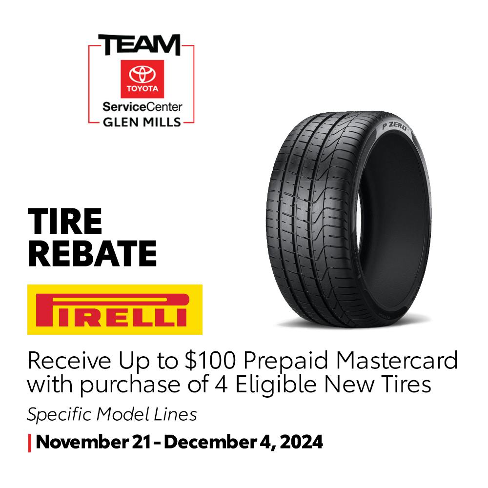 Pirelli Tire Rebate | Team Toyota of Glen Mills