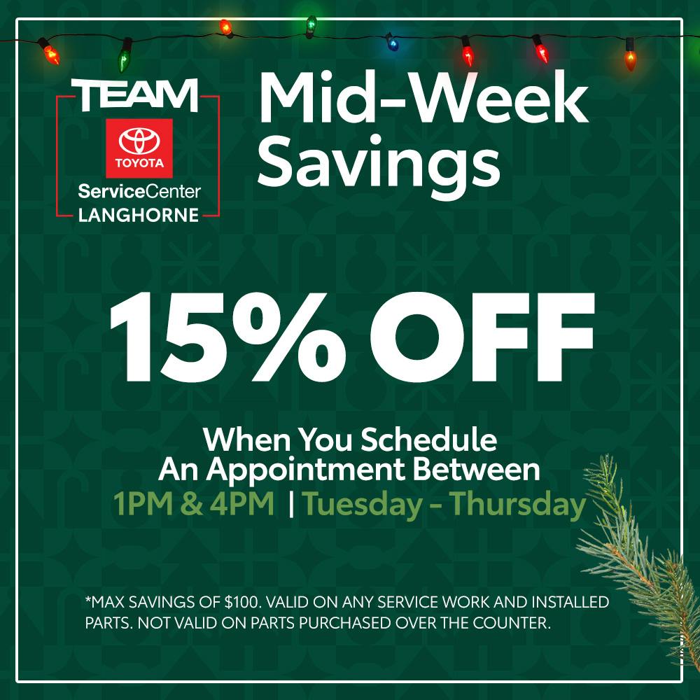 MID-WEEK SAVINGS | Team Toyota of Langhorne