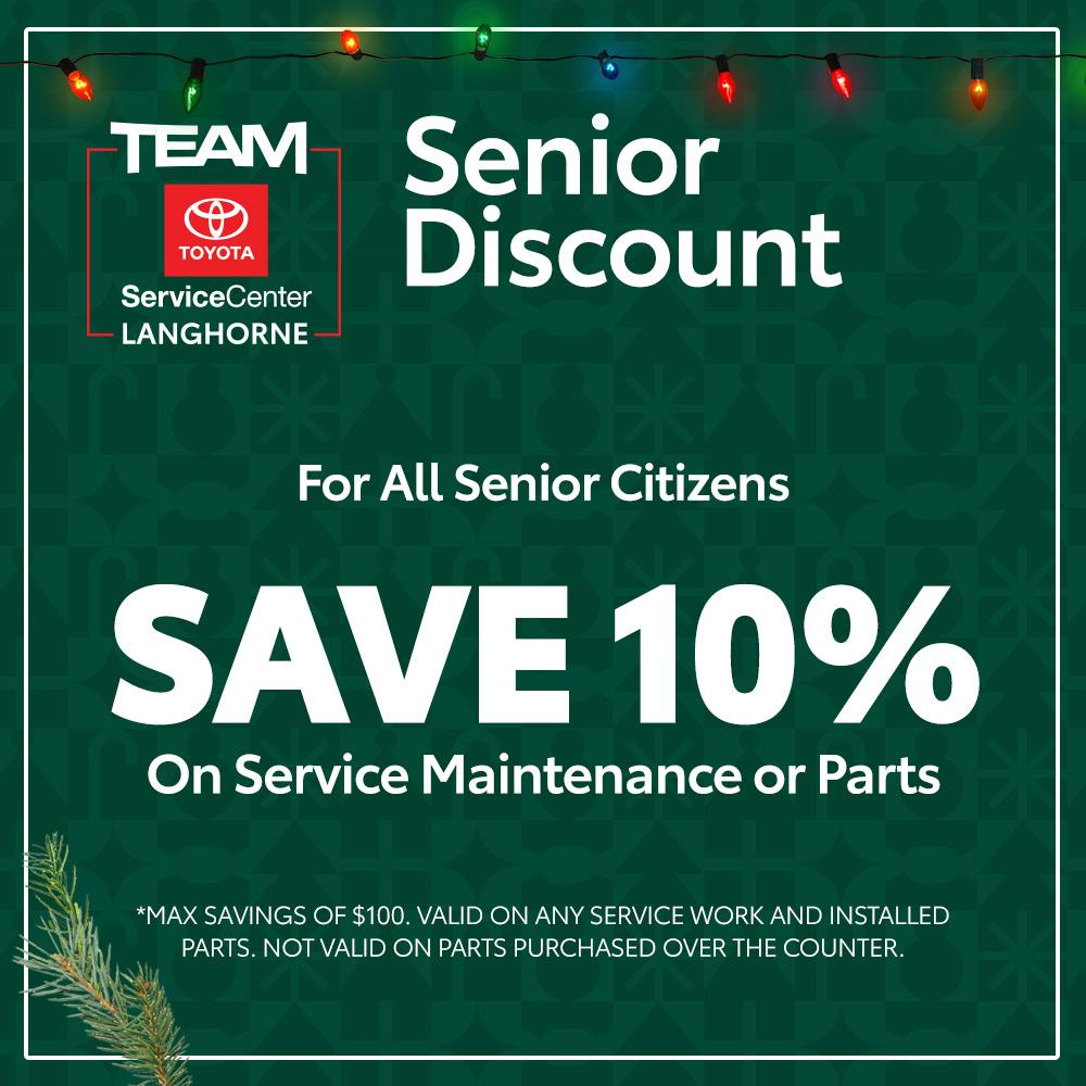 SENIOR CITIZEN DISCOUNT | Team Toyota of Langhorne