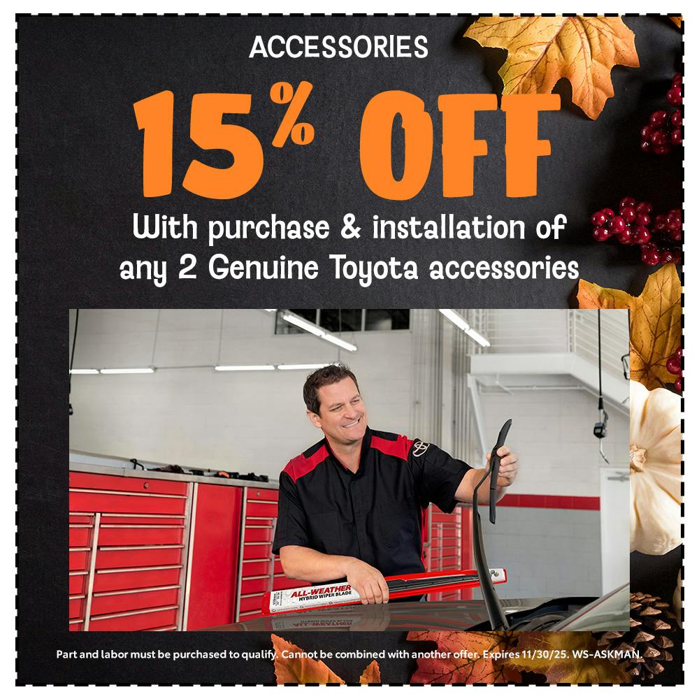 15% off Accessories | Team Toyota of Glen Mills