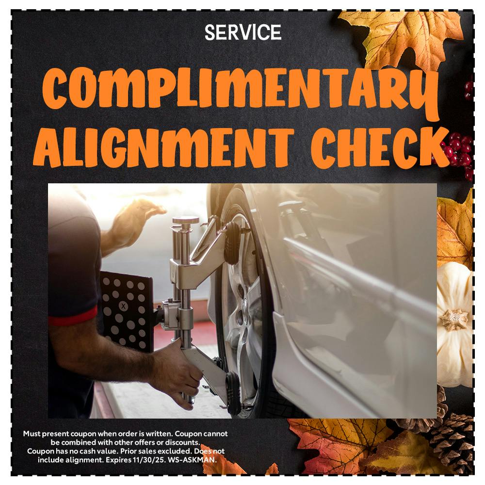 Complimentary Alignment Check | Team Toyota of Glen Mills