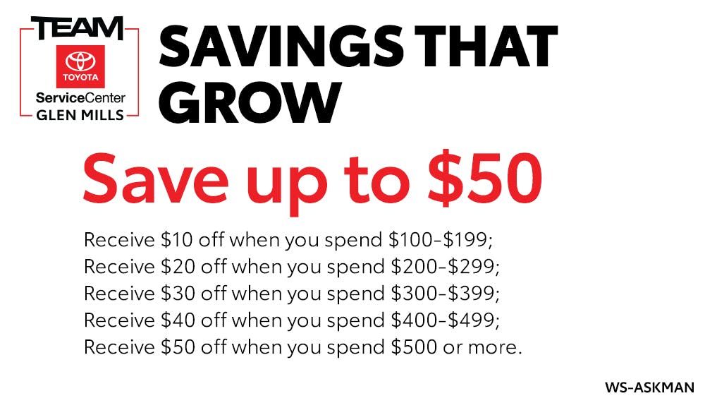 Savings That Grow | Team Toyota of Glen Mills