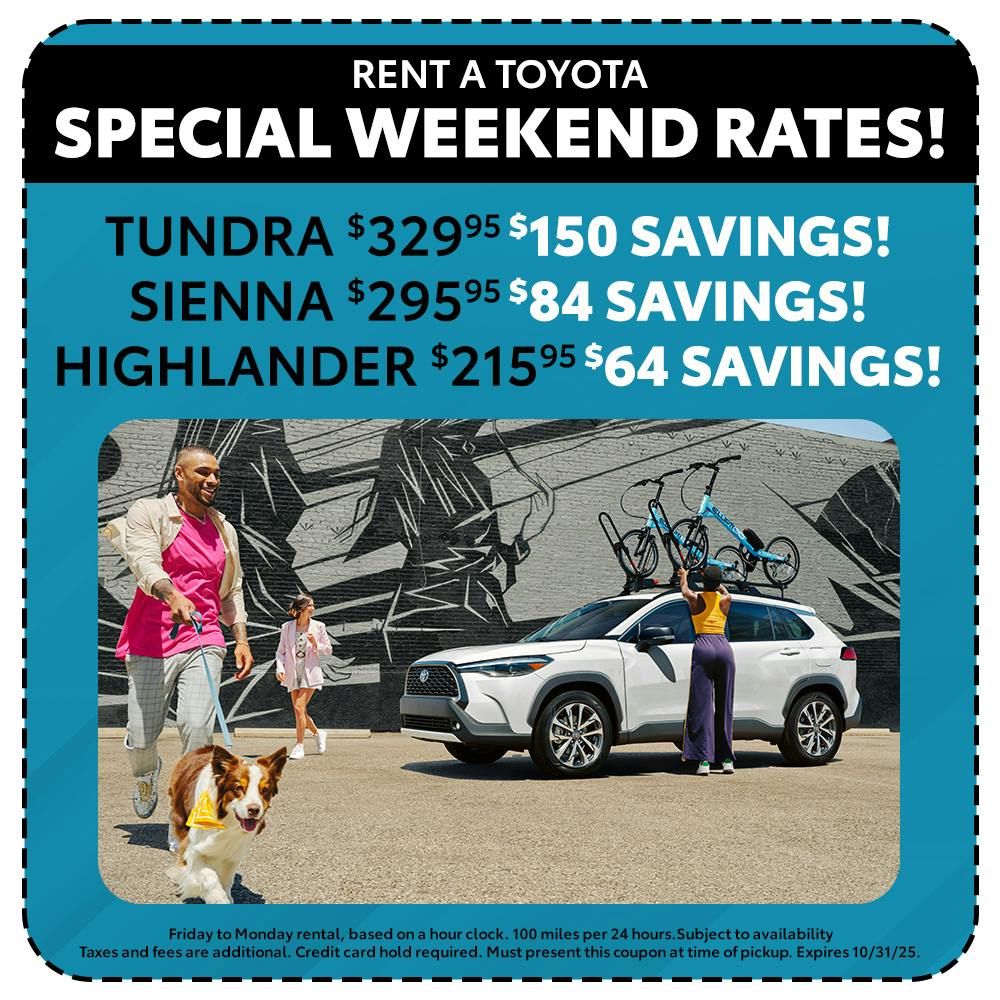 Weekend Rental Special | Team Toyota of Glen Mills