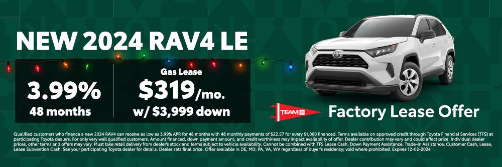 Rav4 LE Factory Special Banner | Team Toyota of Langhorne