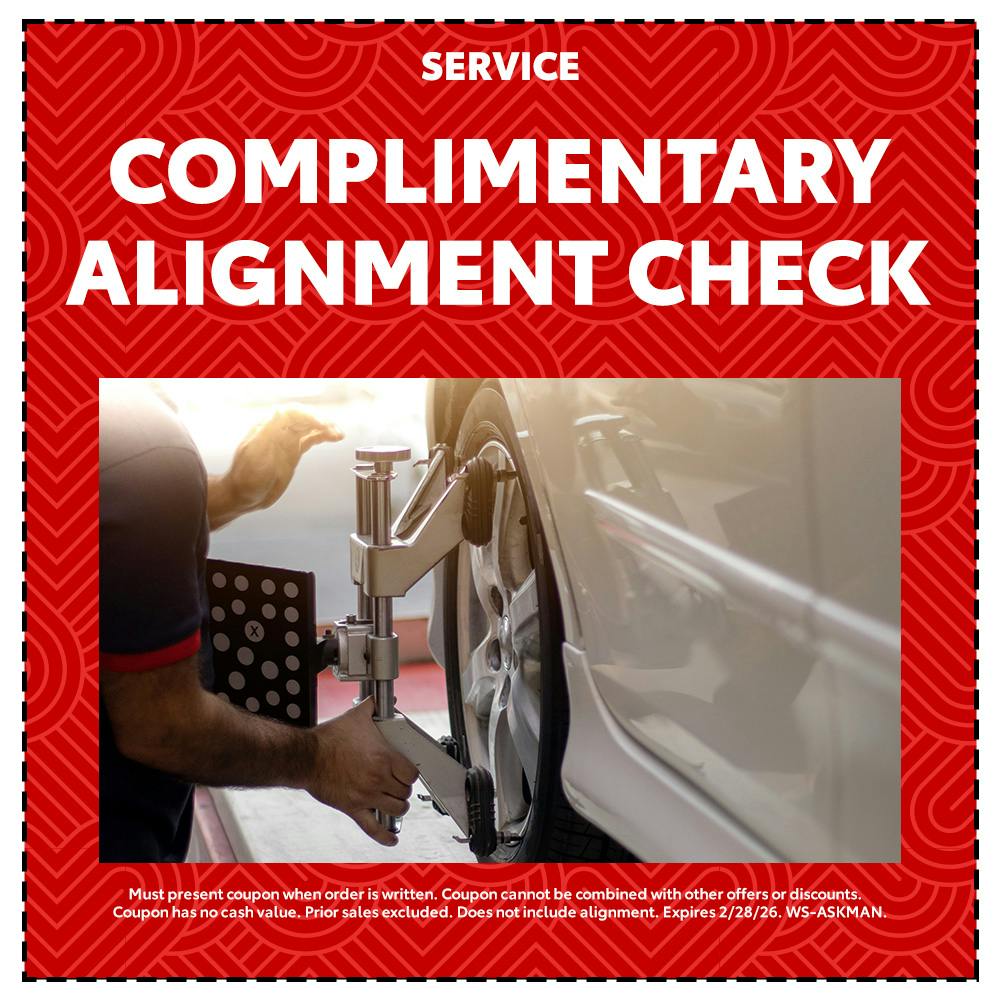 Complimentary Alignment Check | Team Toyota of Glen Mills