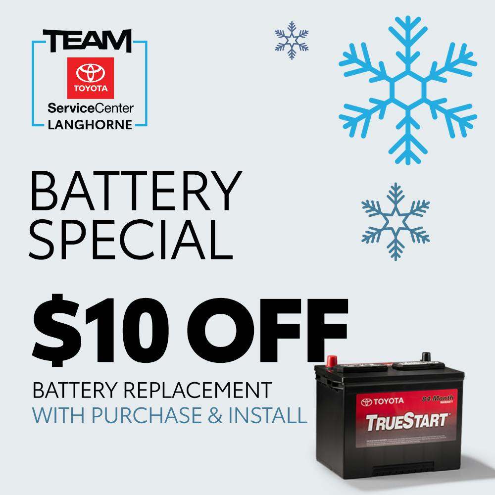 $10 Off Battery | Team Toyota of Langhorne