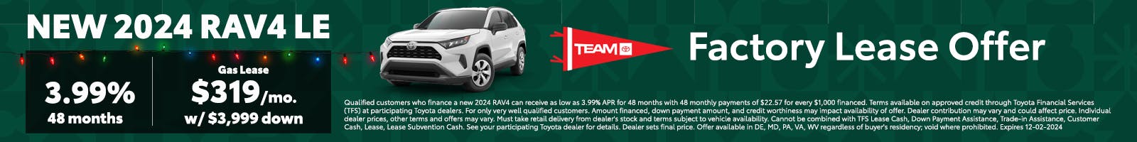 Rav4 LE Factory Special Banner