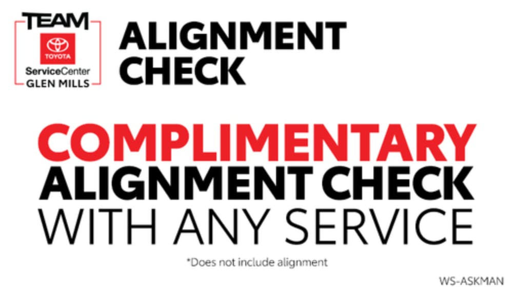 Complimentary Alignment Check | Team Toyota of Glen Mills