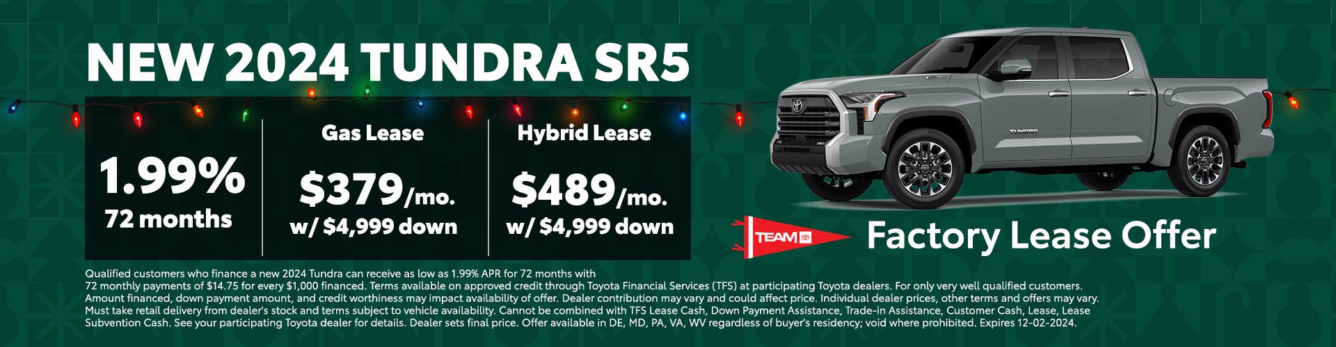 Tundra Factory Lease Offer Banner