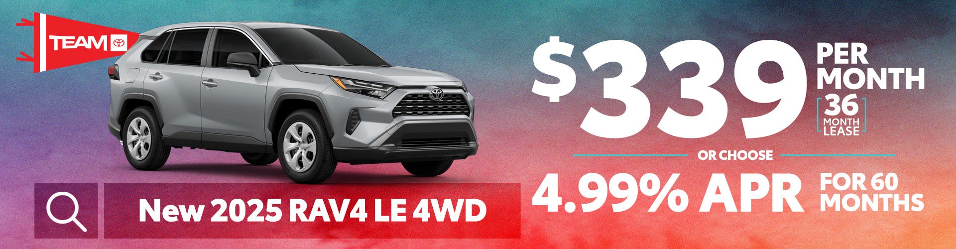 New 2025 Rav4 LE