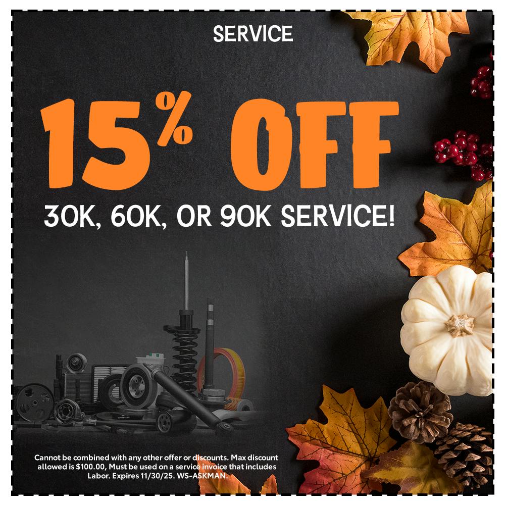 15% Off service | Team Toyota of Glen Mills