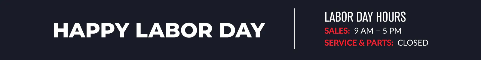Labor Day Hours