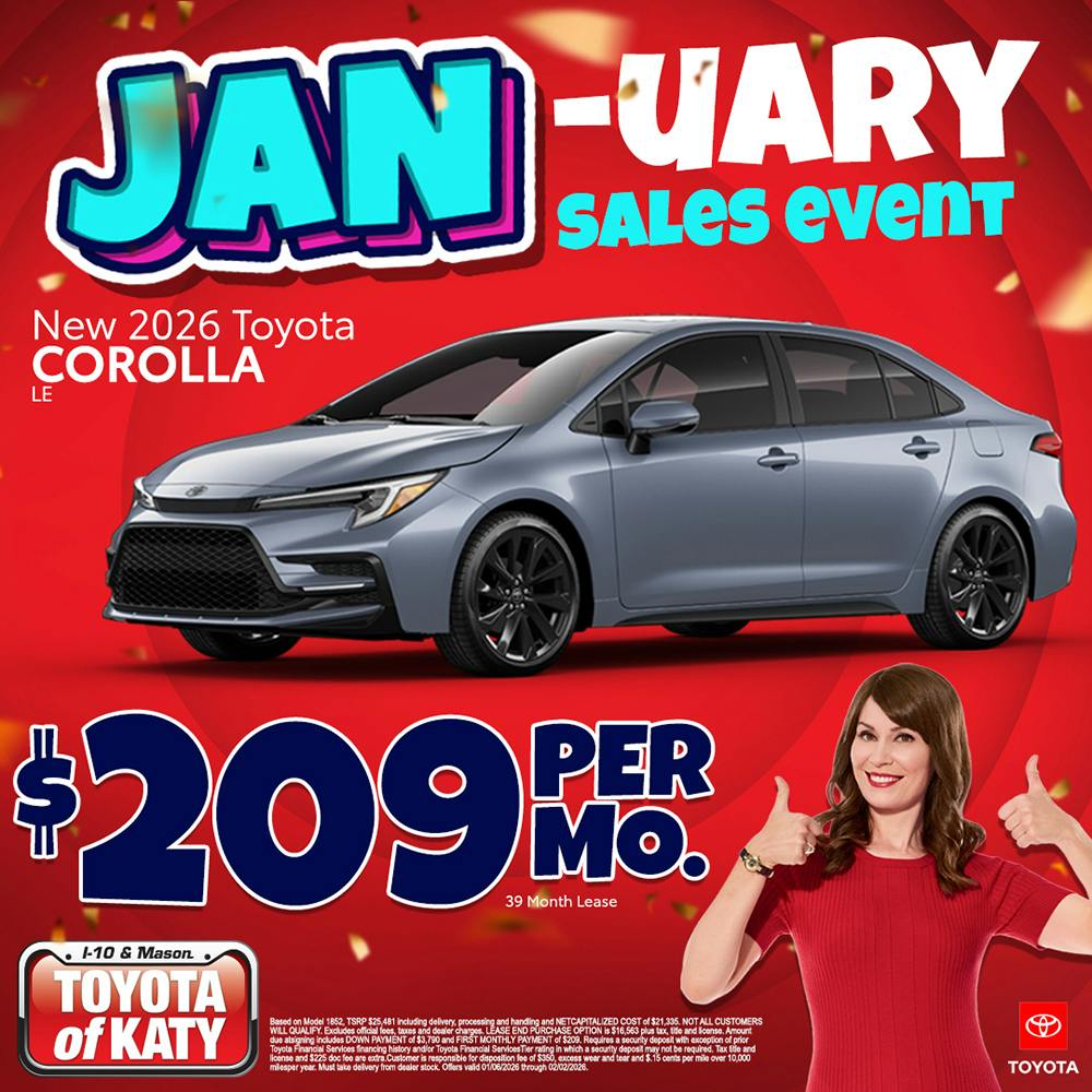 2026 Corolla January Sales Event