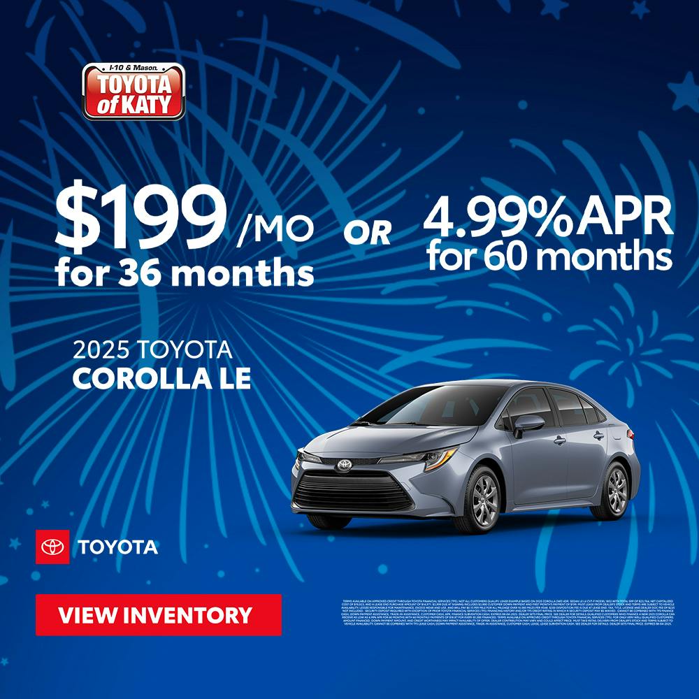 2025 Corolla LE 4th of July