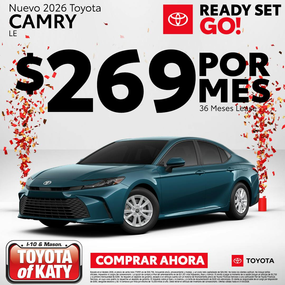 2026 Camry $269 Por Mes
