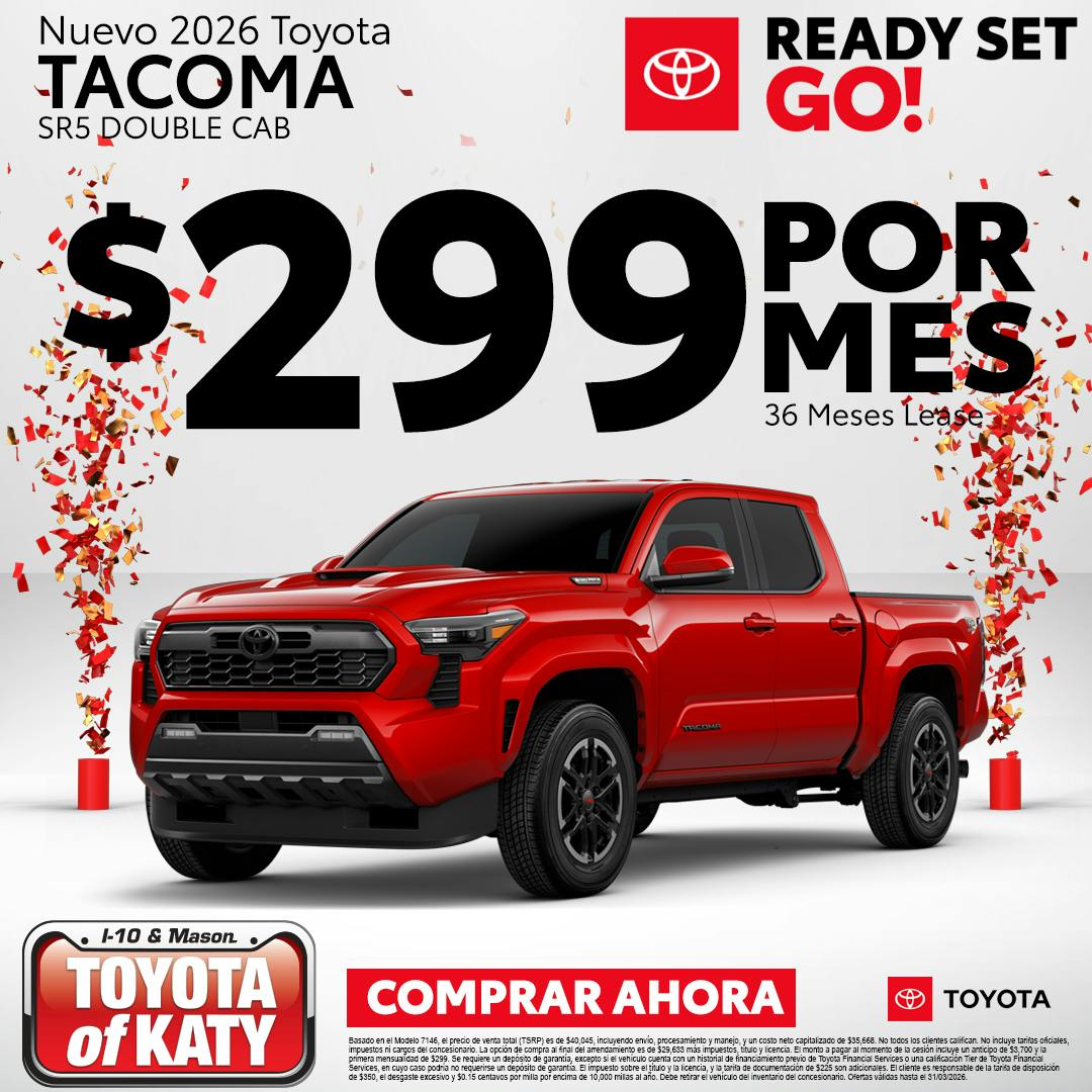 2026 Tacoma – $299 Por Mes