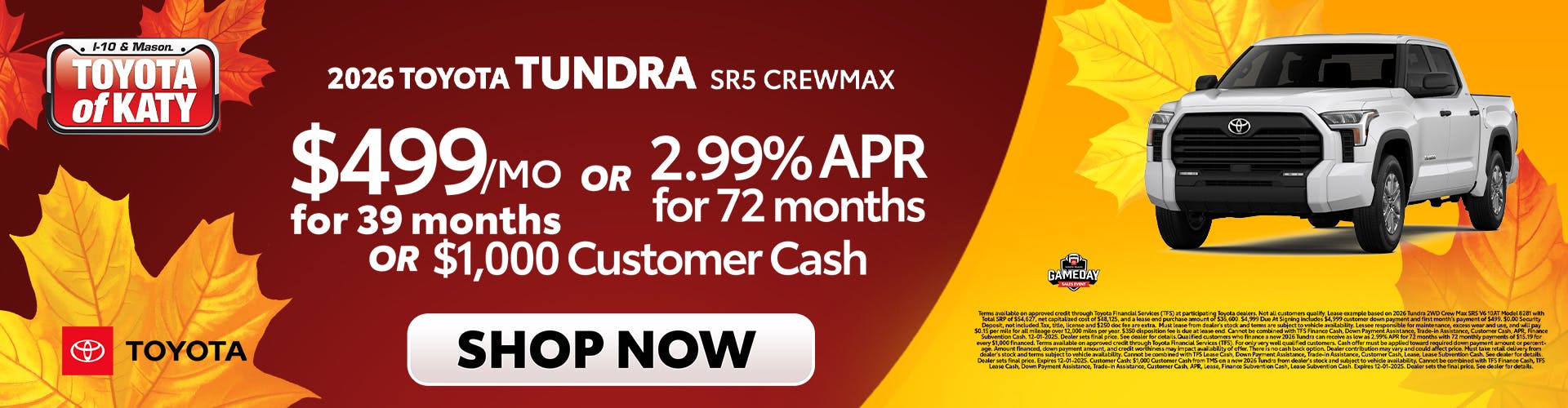 2026 Tundra SR5 Crewmax Special