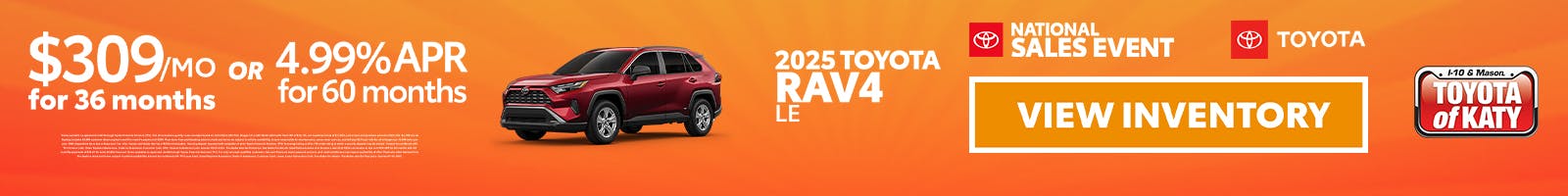 2025 RAV4 LE 4th of July