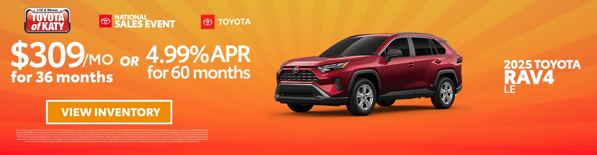 2025 RAV4 LE 4th of July
